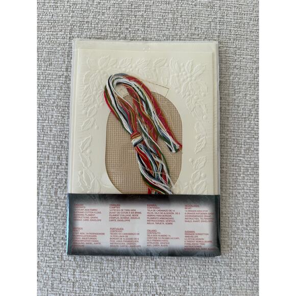 NWT Vintage Janlynn Counted Cross Stitch Kit Snowman Birds Broom 5”x7” 1998 - Picture 2 of 2